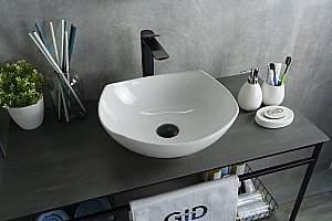 Раковина накладная Gid Creativo 41,5 N9412 51191 белая купить в интернет-магазине Sanbest