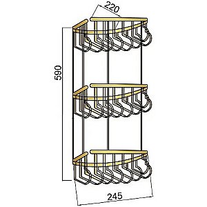 Полка Boheme Imperiale 10428 золото купить в интернет-магазине сантехники Sanbest
