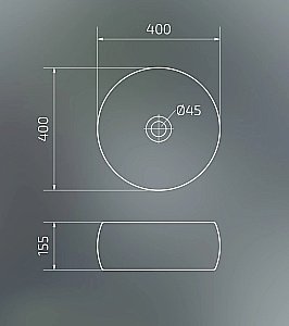 Раковина накладная Gid Esfera 40 N9140 51213 белая купить в интернет-магазине Sanbest
