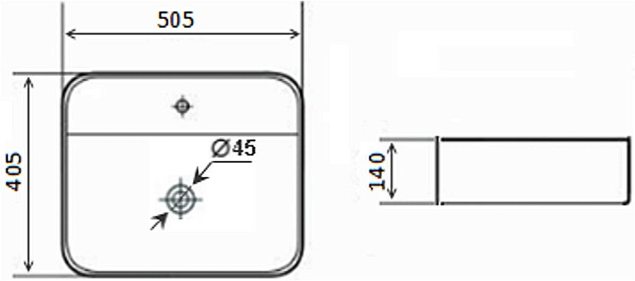 Раковина накладная Timo Inari 50,5 TK-505MB черная матовая купить в интернет-магазине Sanbest
