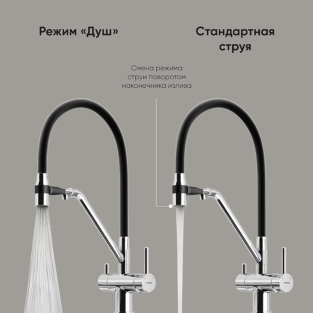 Смеситель для кухни Sancos Dora SC4003CH хром купить в интернет-магазине сантехники Sanbest