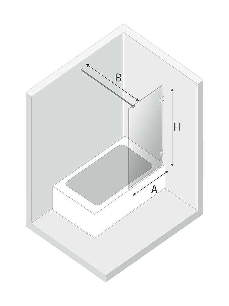 Шторка для ванны NEW TRENDY AVEXA EXK-1950-WP 70 купить в интернет-магазине Sanbest