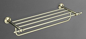 Полка с полотенцедержателем Art&Max Bohemia AM-4222-Do золото купить в интернет-магазине сантехники Sanbest