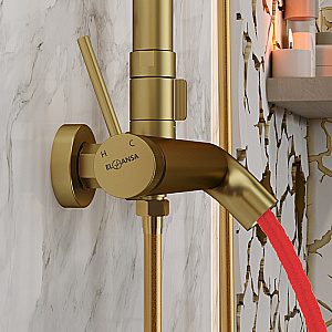 Душевая система Elghansa RADIANT XQ 2347281-2R-MattGold матовое золото купить в интернет-магазине сантехники Sanbest