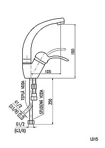 Смеситель для раковины Rav-Slezak LABE L006.5/2 купить в интернет-магазине сантехники Sanbest