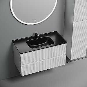 Тумба с раковиной Sancos Snob T 90 SNT90W белая матовая для ванной в интернет-магазине Sanbest