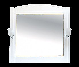 Зеркало Misty Эльбрус 85x85 белая эмаль в ванную от интернет-магазине сантехники Sanbest