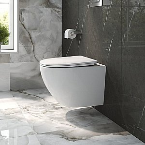 Унитаз подвесной BelBagno UNO-TOR BB5177CH-TOR/SC белый, с крышкой микролифт, безободковый, слив-торнадо купить в интернет-магазине Sanbest