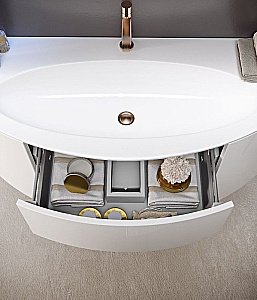 Тумба с раковиной Cezares EDEN 90 55146 90 Bianco lucido для ванной в интернет-магазине Sanbest