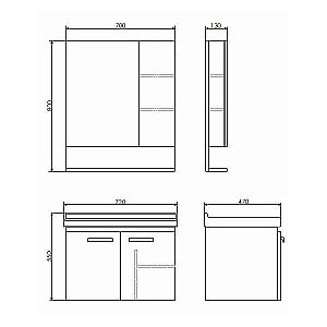 Зеркало со шкафом Comforty Рига 70 в ванную от интернет-магазине сантехники Sanbest