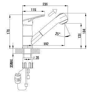 Смеситель для кухни Lemark Luna LM4150C купить в интернет-магазине сантехники Sanbest