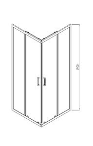 Душевой уголок Vincea ALPHA VSS-3AL 90x90 стекло прозрачное/профиль золото брашированное купить в интернет-магазине Sanbest