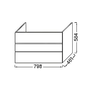 Тумба с раковиной Jacob Delafon Lucien 80 белый глянцевый для ванной в интернет-магазине Sanbest