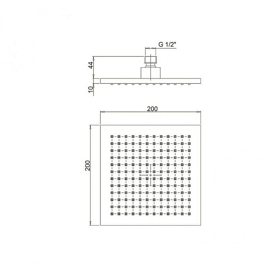 Верхний душ PAINI 50CR759Q20EA хром купить в интернет-магазине сантехники Sanbest