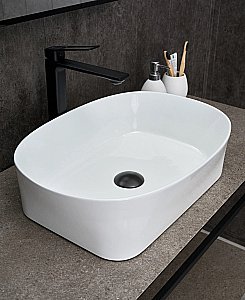 Раковина накладная Gid Creativo 53 N9028 51233 белая купить в интернет-магазине Sanbest