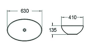 Раковина накладная SantiLine 63 SL-1019 белая купить в интернет-магазине Sanbest