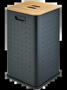 Корзина для белья WeltWasser Nansy 55 10000013377 черная матовая купить в интернет-магазине сантехники Sanbest