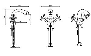 Смеситель для раковины Boheme Flora 311-FL купить в интернет-магазине сантехники Sanbest