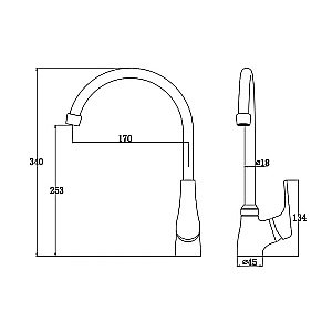 Смеситель для кухни Kaiser Eco 00044 купить в интернет-магазине сантехники Sanbest