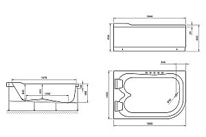 Акриловая ванна Royal Bath NORWAY 180х120 RB331100 белая купить в интернет-магазине Sanbest