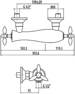 Смеситель для душа Gattoni Timor 1807518C0cr хром купить в интернет-магазине сантехники Sanbest