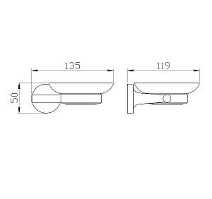Мыльница с держателем WONZON & WOGHAN SIMPLE, Брашированное золото (WW-6522-BG) купить в интернет-магазине сантехники Sanbest