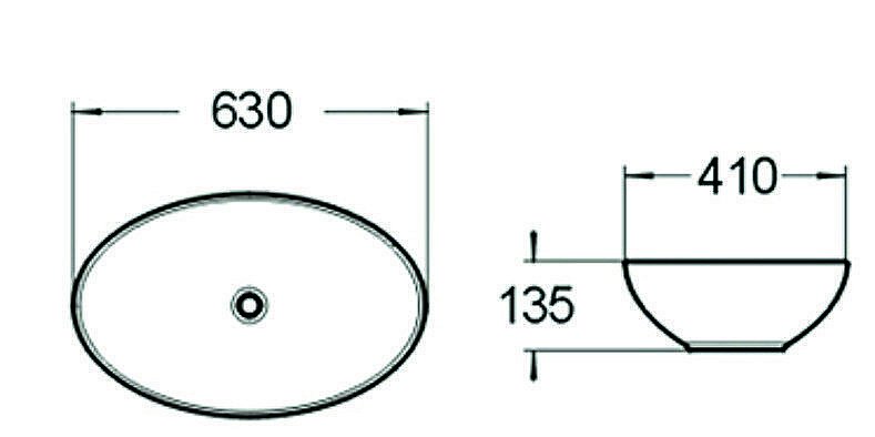 Раковина накладная SantiLine 63 SL-1019 белая купить в интернет-магазине Sanbest
