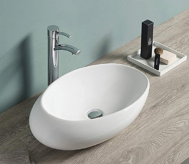 Раковина накладная Ceramalux N 59 78255 белая купить в интернет-магазине Sanbest