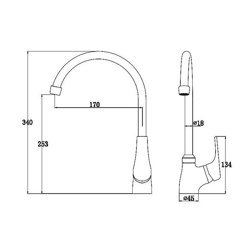 Смеситель для кухни Kaiser Eco 00044 купить в интернет-магазине сантехники Sanbest