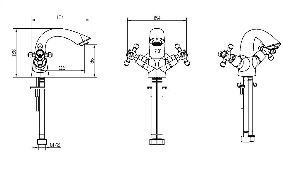 Смеситель для раковины Boheme Flora 311-FL купить в интернет-магазине сантехники Sanbest