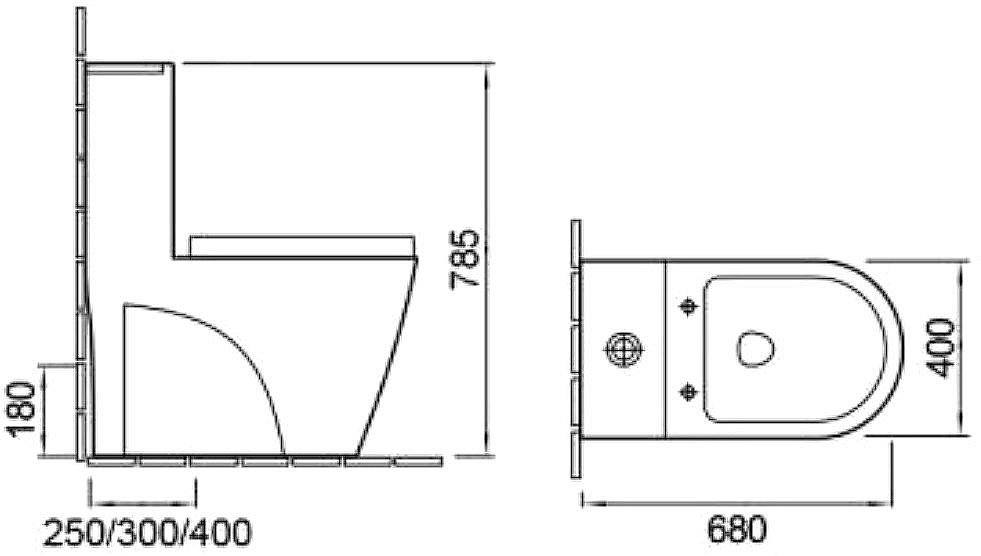 Унитаз моноблок SantiLine SL-5012 с крышкой микролифт купить в интернет-магазине Sanbest