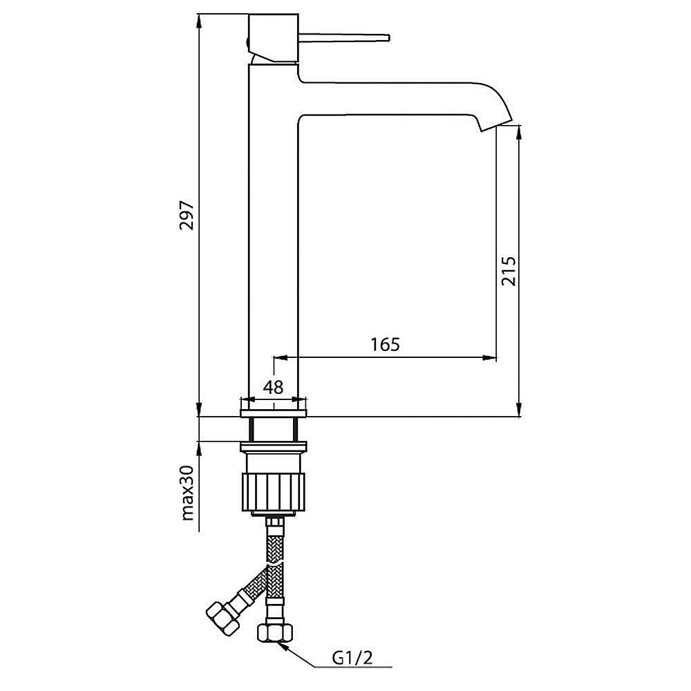 Смеситель для раковины Damixa Sirius 860220000 купить в интернет-магазине сантехники Sanbest