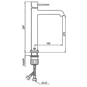 Смеситель для раковины Damixa Sirius 860220000 купить в интернет-магазине сантехники Sanbest
