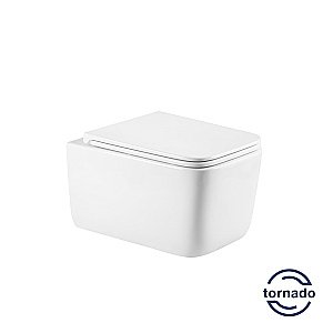 Унитаз подвесной Vincea Capri VT1-63T белый, с крышкой микролифт, слив-торнадо купить в интернет-магазине Sanbest