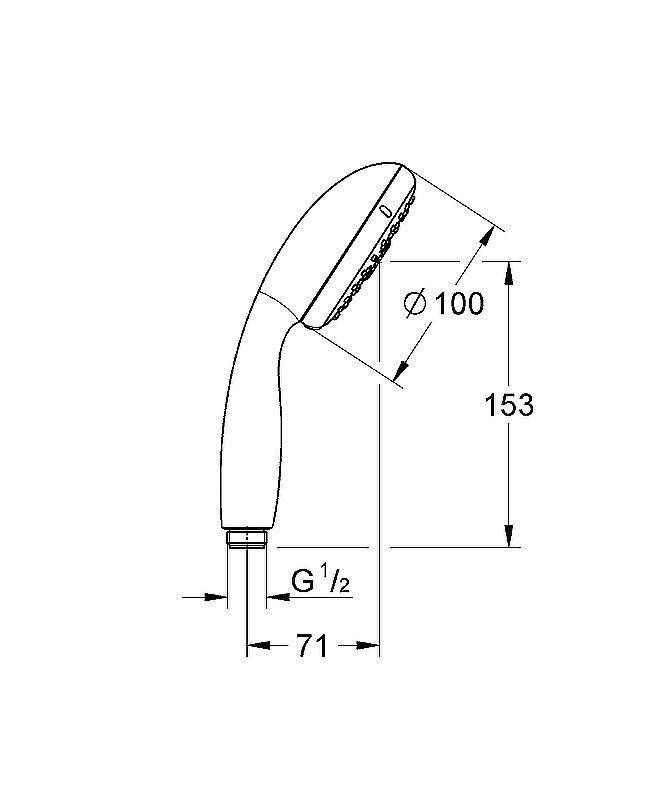 Душевая лейка Grohe Tempesta New 28421002 хром купить в интернет-магазине сантехники Sanbest
