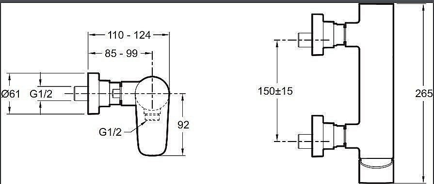 Смеситель для душа Jacob Delafon ALEO E72351-CP купить в интернет-магазине сантехники Sanbest
