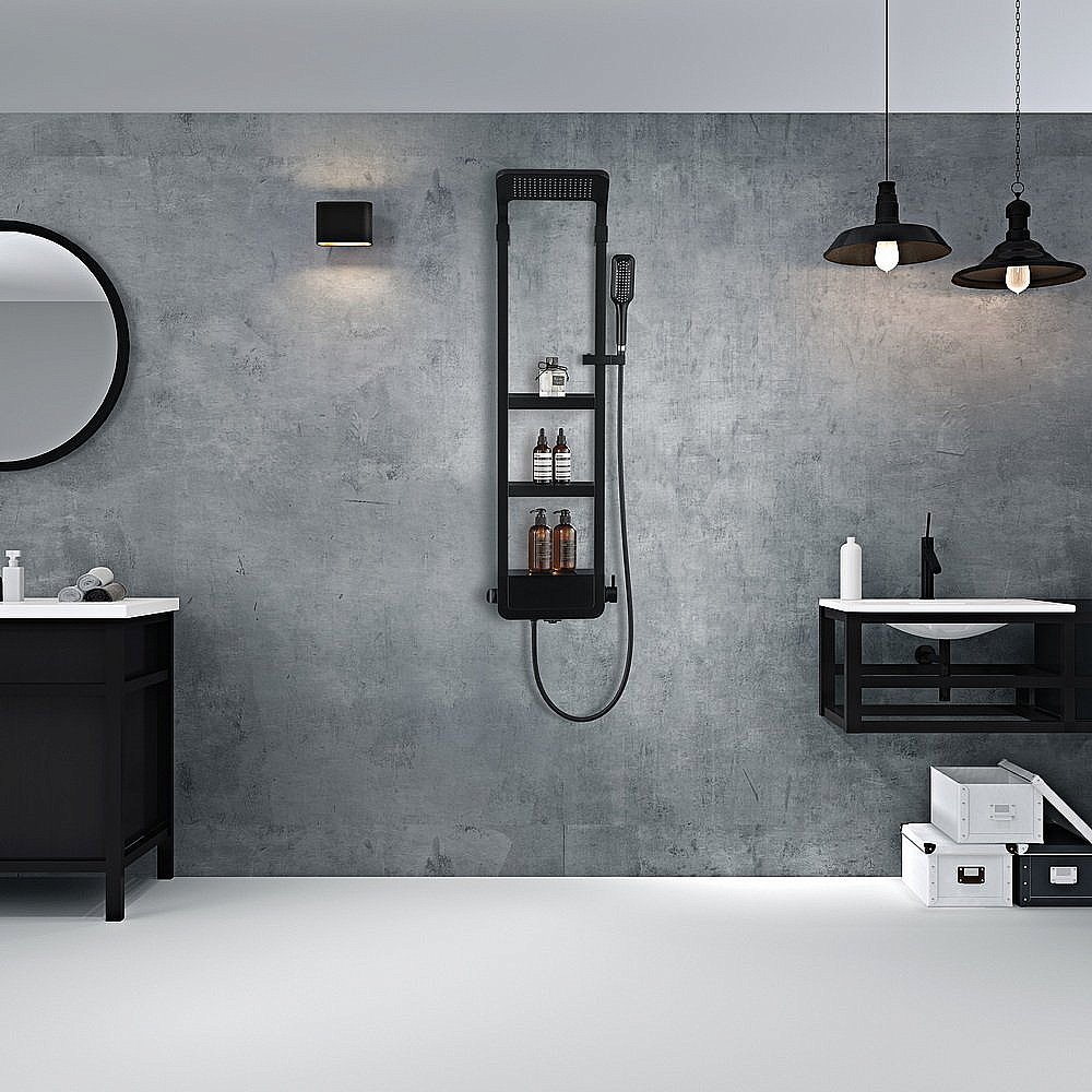 Душевая панель Black&White SEASONS Velvet Black W1220 черная купить в интернет-магазине сантехники Sanbest