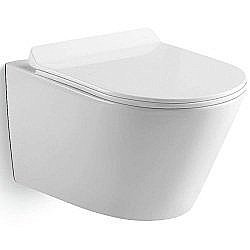 Унитаз подвесной Black&White Universe W-703 белый, безободковый купить в интернет-магазине Sanbest