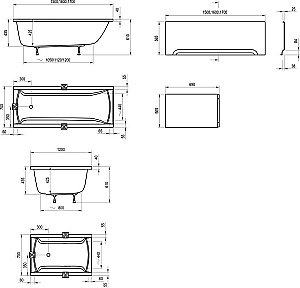 Ванна акриловая Ravak Classic N 170x70 купить в интернет-магазине Sanbest