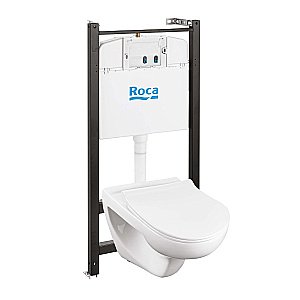 Унитаз подвесной Roca Victoria 893105010 безободковый, с инсталляцией, с крышкой микролифт купить в интернет-магазине Sanbest