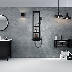 Душевая панель Black&White SEASONS Velvet Black W1220 черная купить в интернет-магазине сантехники Sanbest