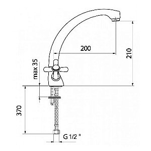 Смеситель для кухни Webert Kitchen Armony AM780302015 купить в интернет-магазине сантехники Sanbest