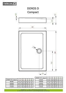 Душевой поддон Radaway Doros D Compact 100x90 купить в интернет-магазине Sanbest