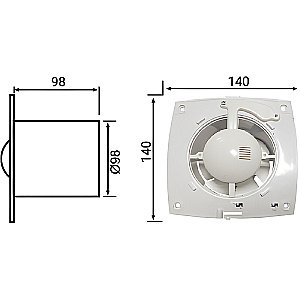 Вытяжной вентилятор Pestan 110152 белый купить в интернет-магазине сантехники Sanbest