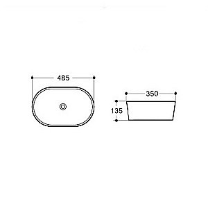 Раковина накладная Vincea 48,5 VBS-301 белая купить в интернет-магазине Sanbest