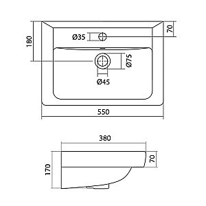 Тумба с раковиной Акватон Ронда 55 дуб сомерсет для ванной в интернет-магазине Sanbest