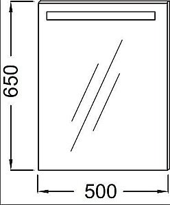Зеркало с подсветкой Jacob Delafon EB1410-NF 50 в ванную от интернет-магазине сантехники Sanbest