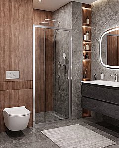 Душевая дверь Cezares MOLVENO-BF-3-90-C-Cr-IV хром купить в интернет-магазине Sanbest