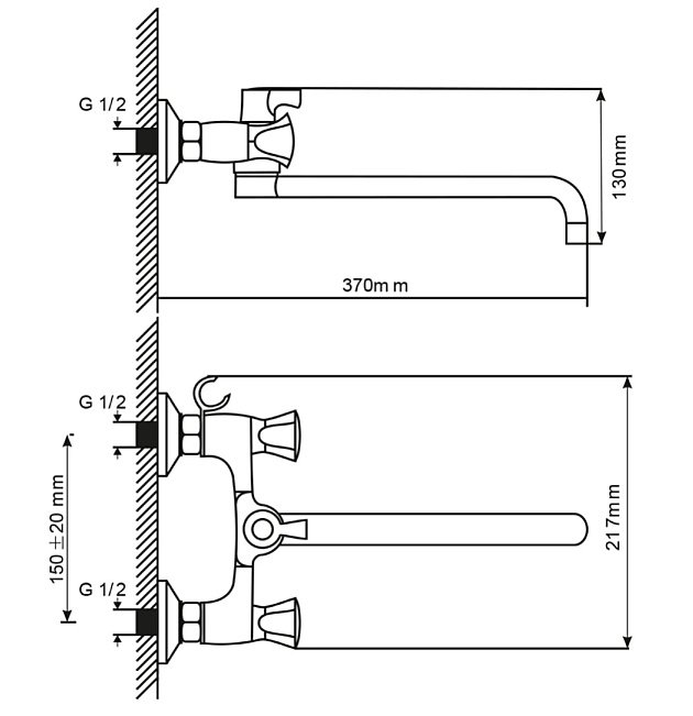 Смеситель для ванны MIXLINE ML 530475 купить в интернет-магазине сантехники Sanbest