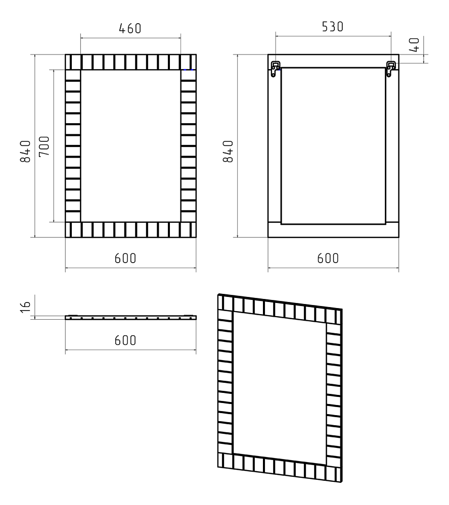 Зеркало Misty GLOSTER 60x84 графит в ванную от интернет-магазине сантехники Sanbest